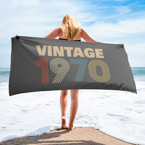 Vintage 1970 Beach Towel