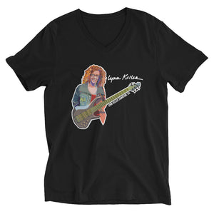 Lynn Keller Signature Bass Unisex Short Sleeve V-Neck T-Shirt
